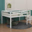 Structure de lit double, lit mezzanine compact en bois d'hévéa avec marches pour un accès facile-1956939202