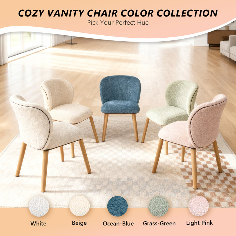 Chaise d'appoint moderne à dossier courbé, Blanc