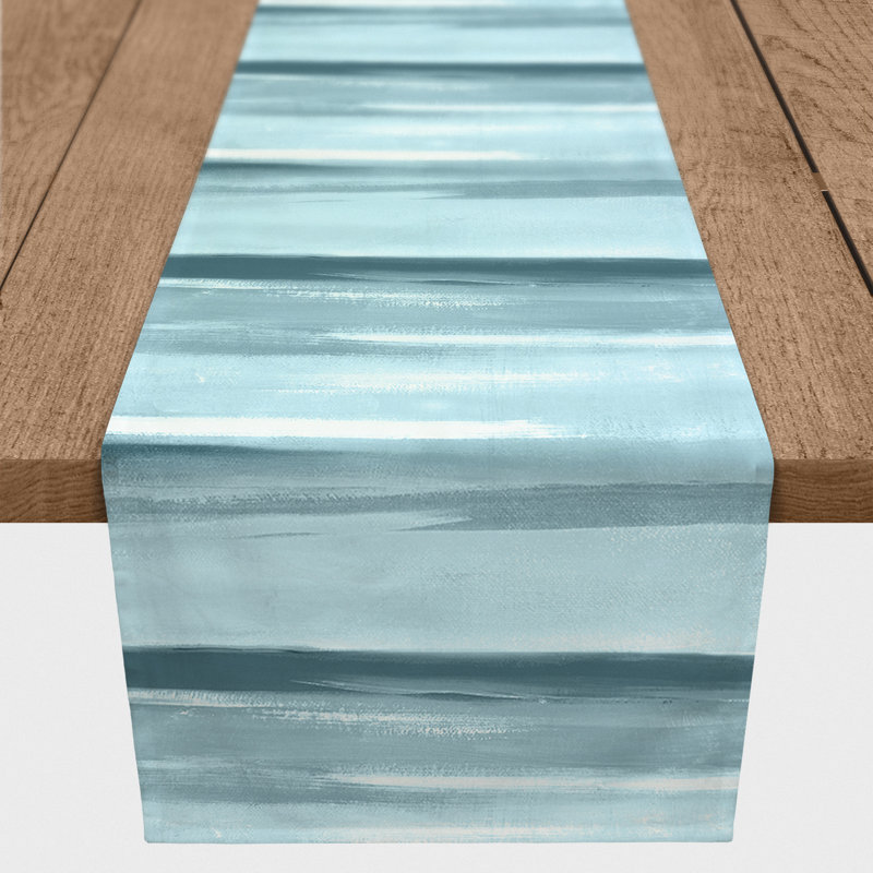 Neville Striped Table Runner, 72" L x 16" W, Blue, Striped 1