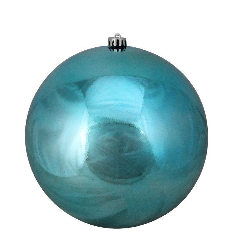 Boule de Noël incassable, H 10 po x l 10 po x P 10 po, Bleu pâle