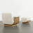 Modern Swivel Accent Chair with Ottoman-Chenille-122566636