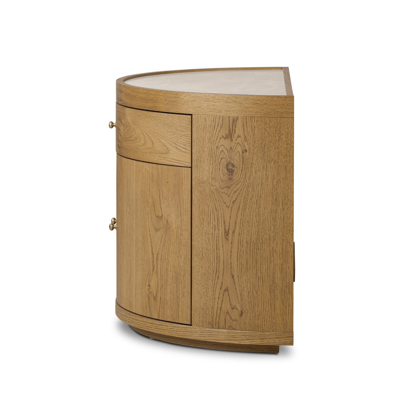 Ashton Nightstand-Natural Poplar Burl, Cream/Dusted Oak Thin