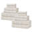 Ensemble de serviettes 12 pièces en mélange de coton et viscose Naples-106802632