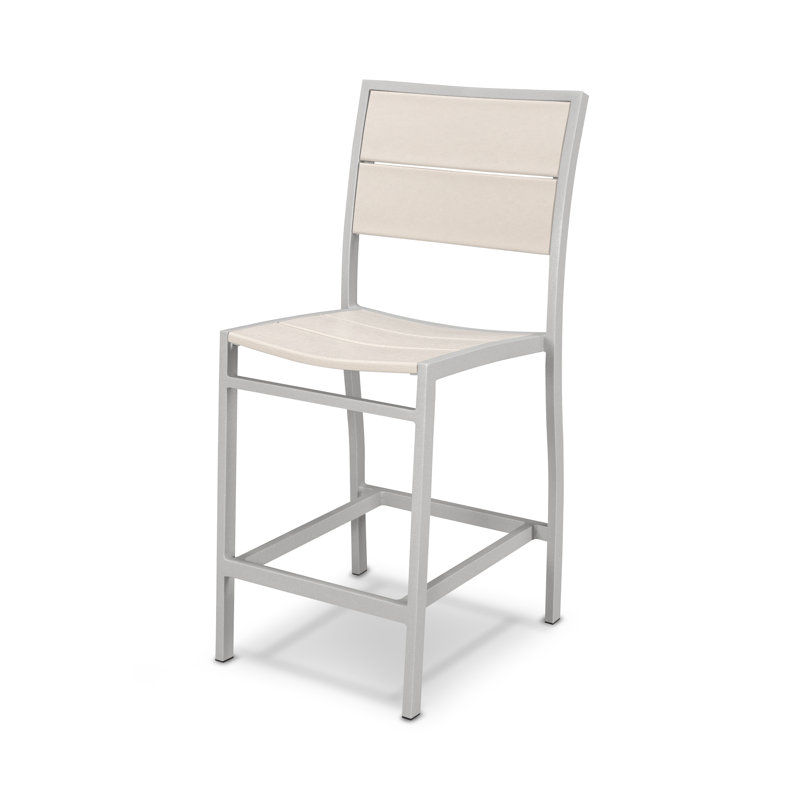 Chaise d'appoint POLYWOOD Surf City, Argent texturé / Château de sable