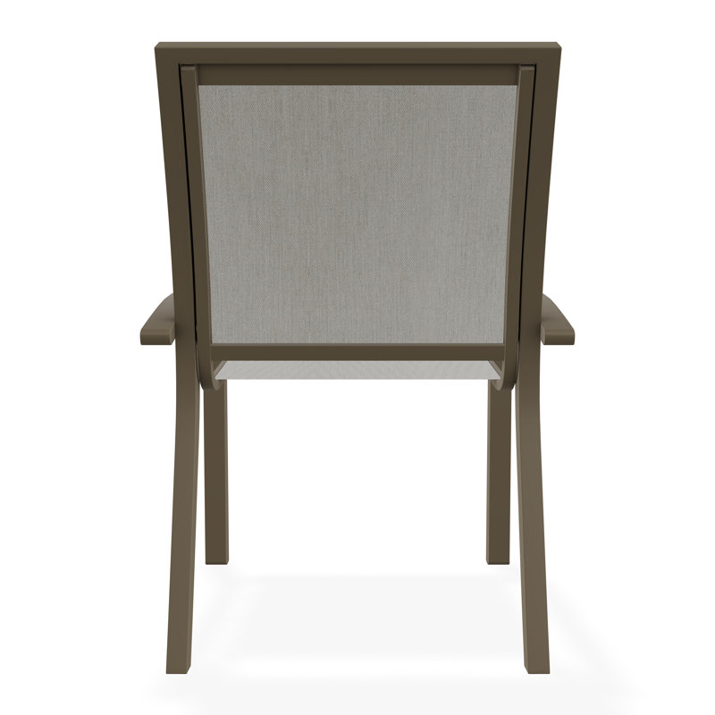 Chaise de café empilable Kendall, Bois de plage, Huître Augustine