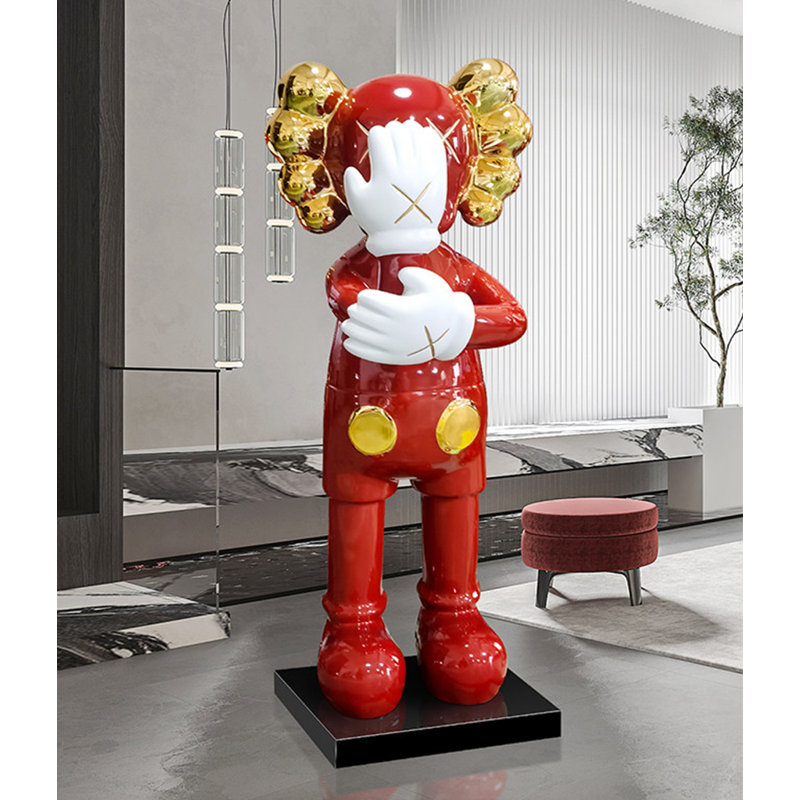 Statue moderne moderne KAWS, Red