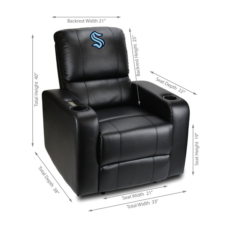 NHL Power Theater Recliner, Seattle Kraken