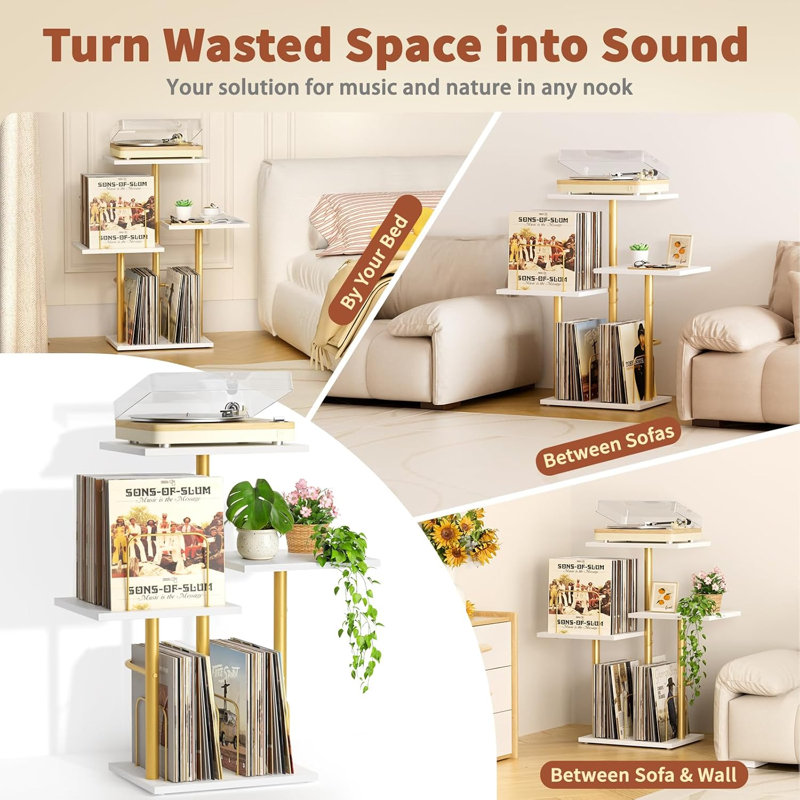 Botanical Record Player Stand