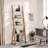 Bamboo Ladder Shelf Ladder Bookshelf Plant & Flower Stand Bookcase, Freestanding Storage Rack Organizer Display Shelf-73274585-61718980