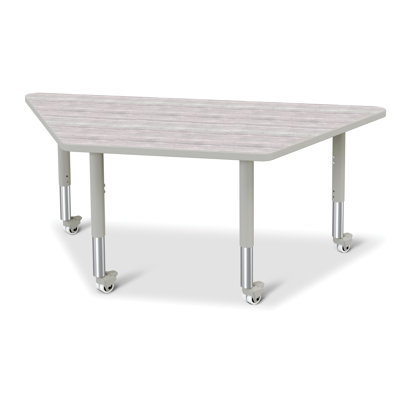 Berries® Trapezoid Activity Table - 24" X 48", Mobile
