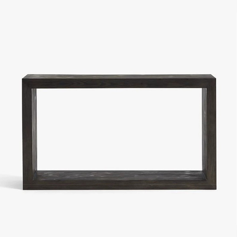 Console simple de style français moderne, H 29,9 po x l 51,2 po x P 15 po, Noir