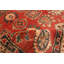 Tapis unique en laine noué à la main de style uzbek Gazni des années 2010 de 4 pi 11 po x 6 pi 3 po rouge foncé Quave