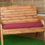 99 x 41cm Cushion Base for 2 Seater Wooden Garden Bench in Burgundy-1172168414-1172168408