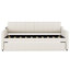 Lit de jour rembourré beige avec couchette réglable et option de charge simple - raffinée