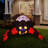 5.9-Ft. Wide Inflatable Black and Red Spider with Multi-Colour Disco Lights