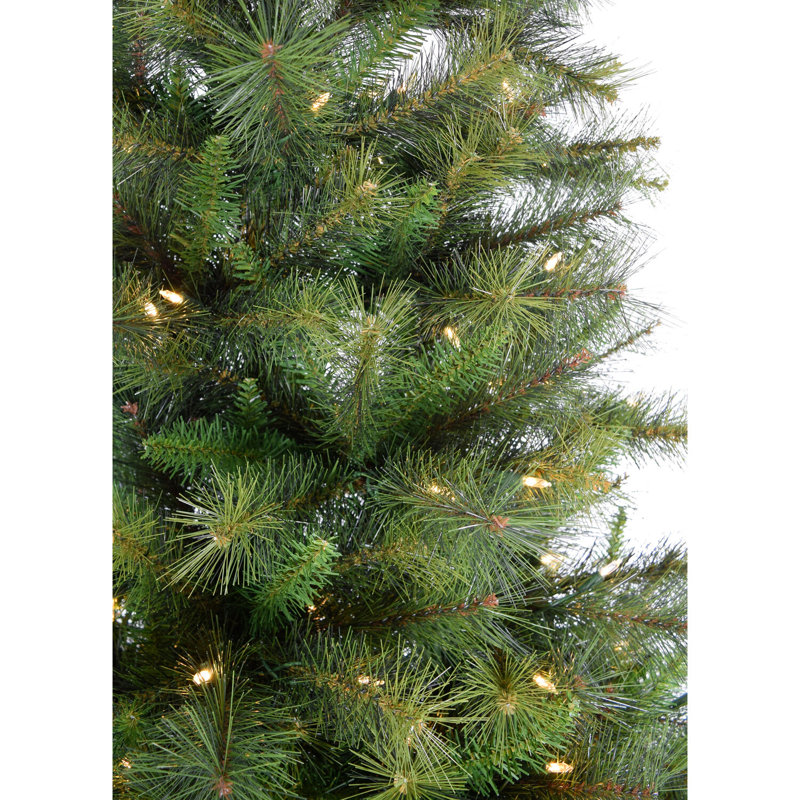 6.5-Ft Green Half Christmas Tree with Warm White LED Lights