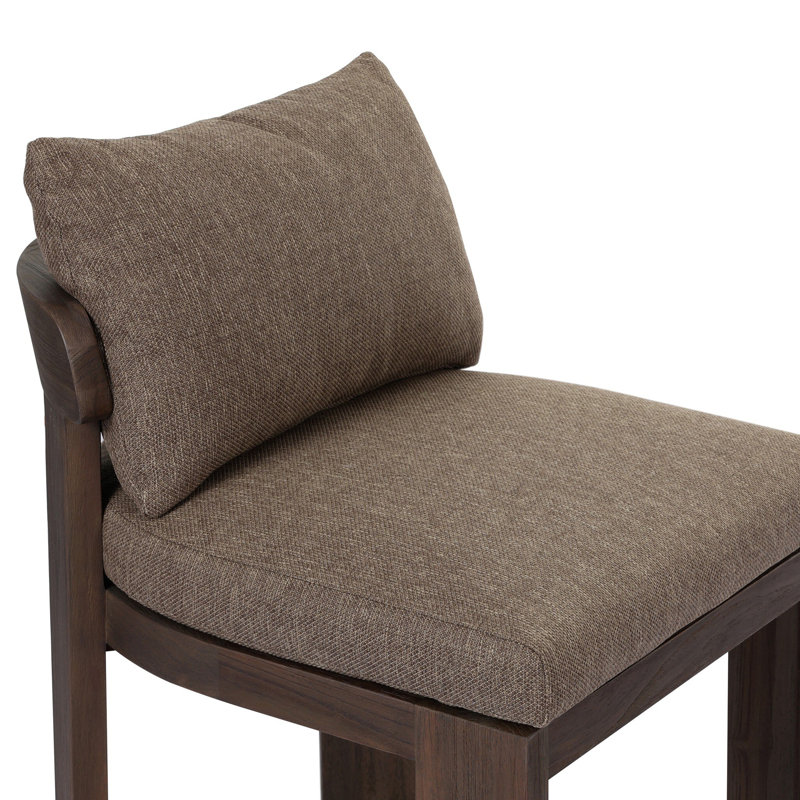 Jackson Outdoor Teak Dining Side Chair, Ellor Brown