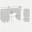 Bureau avec tiroir classeur, finition blanche