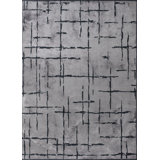 Rapture Black/Siver Gray Abstract Luxury Area Rug