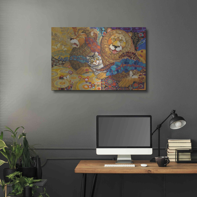 "Tapisserie Leonine" par David Galchutt, H 24 po x l 36 po