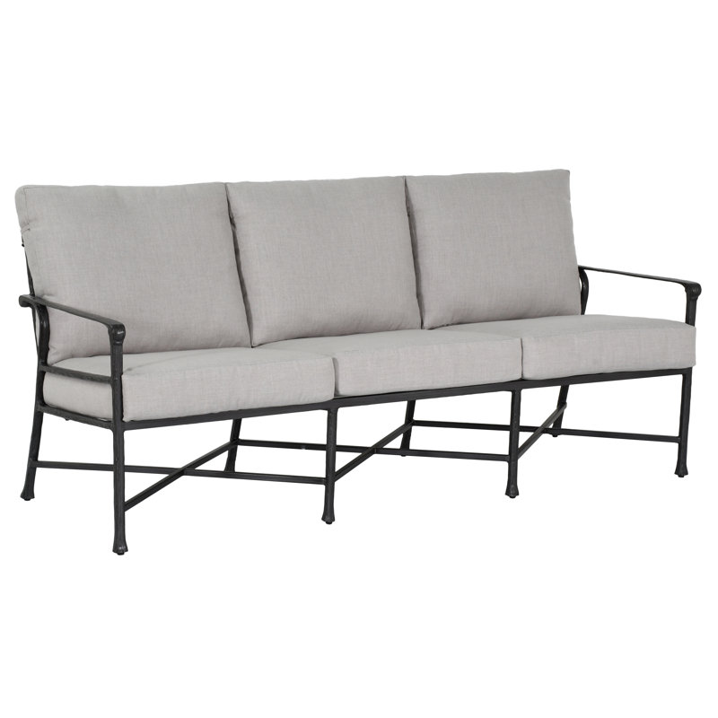 Marquis 78.5'' Wide Straight Aluminum Patio Sofa with Sunbrella® Cushions