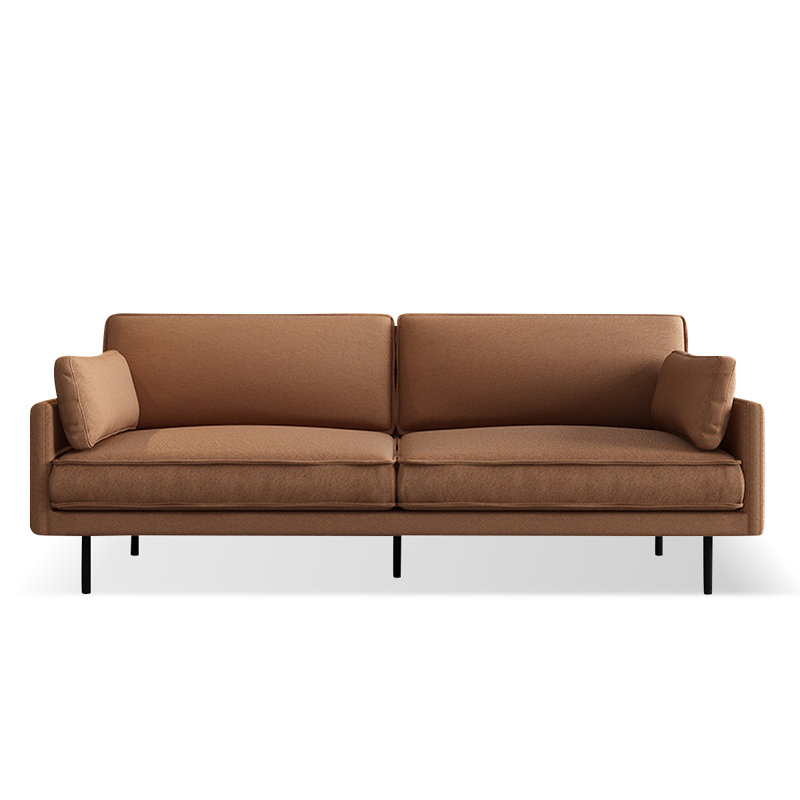 Causeuse orange avec coussin 100% polyester, Orange