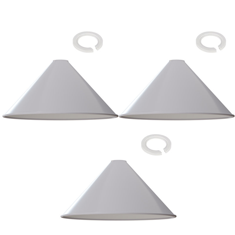 14.3cm H Metal Cone Lamp Shade ( Screw On ), White