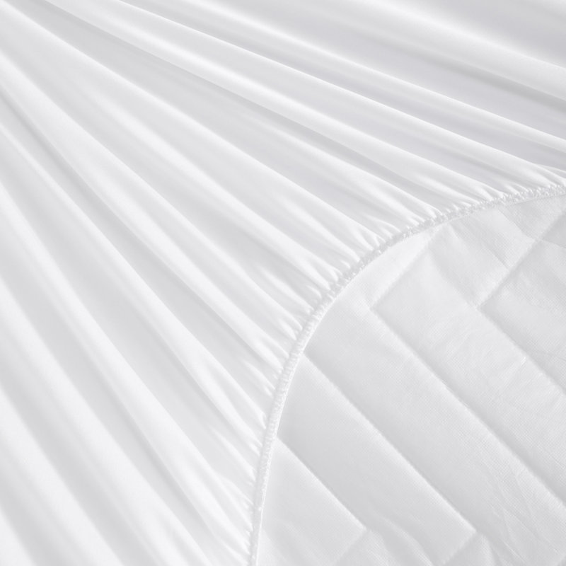 Soft & Breathable Cotton Waterproof Fitted Sheet, White, King Fitted Sheet