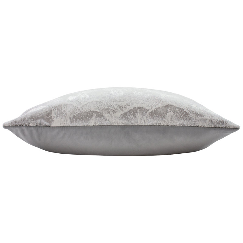 Jaden Geometric Square Cushion, Silver, Polyester