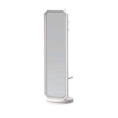 66.93"French-style solid wood rotating floor mirror