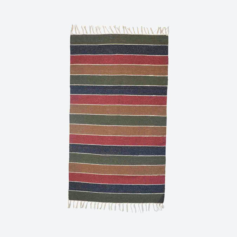 Cumby Striped Hand Woven Area Rug, Rectangle 90 x 150cm