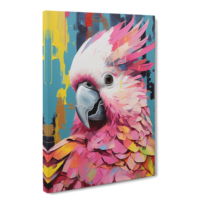 Cockatoo Pop - Wrapped Canvas Print, 50cm H x 35cm W x 3cm D