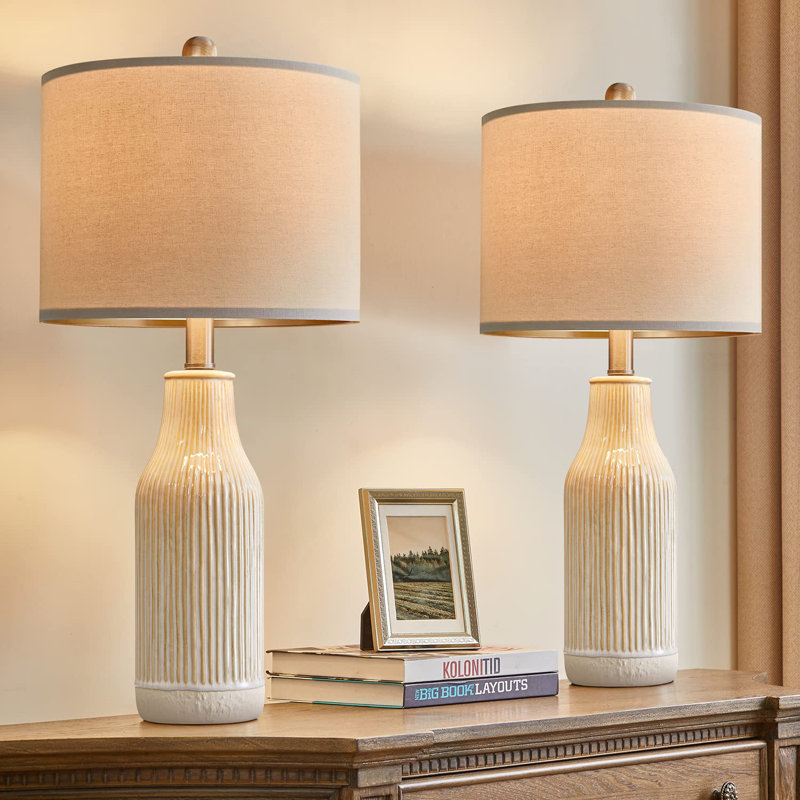 Lampe de table en céramique Randsburg, Beige