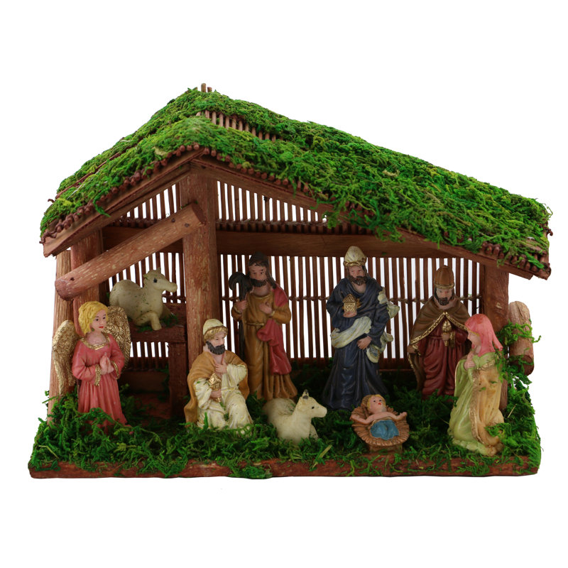 Crèche de Noël en bois