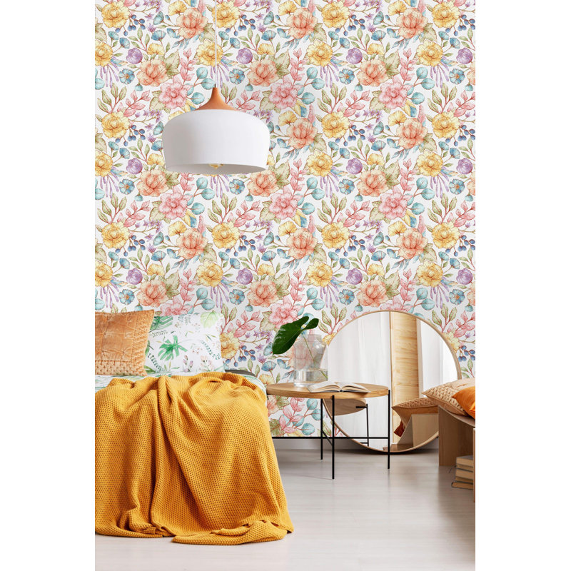 Rouleau de papier peint pelez et collez, L 10,42 pi x l 25 po