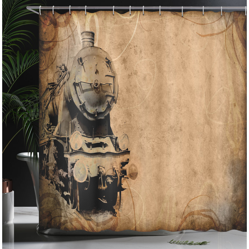 Shower Curtain with Hooks Included, 70"H x 69"W