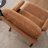 Mid Century Upholstered Arm Accent Chair with Solid Wood Legs-1884989260
