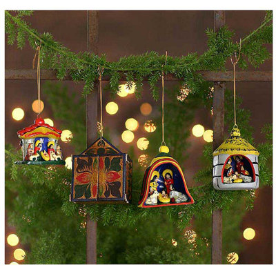 3.2'' Handmade Wood People Hanging Figurine Ornament