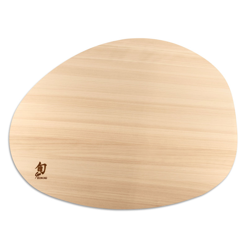 Hinoki Wood Shun Oval Chopping Board, 41 cm x 31.5 cm
