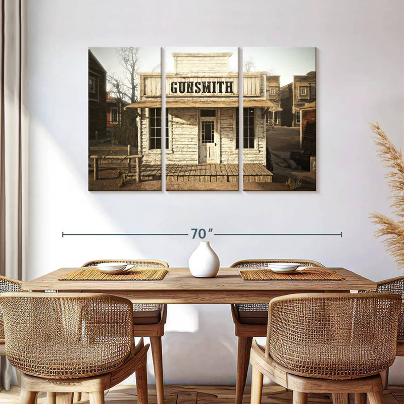 Lelar Western Gunsmith Shop, 36" H x 57" W