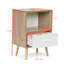 Table d'appoint de style Mid-Century avec tiroir de rangement et tablette décorative, attrait classique