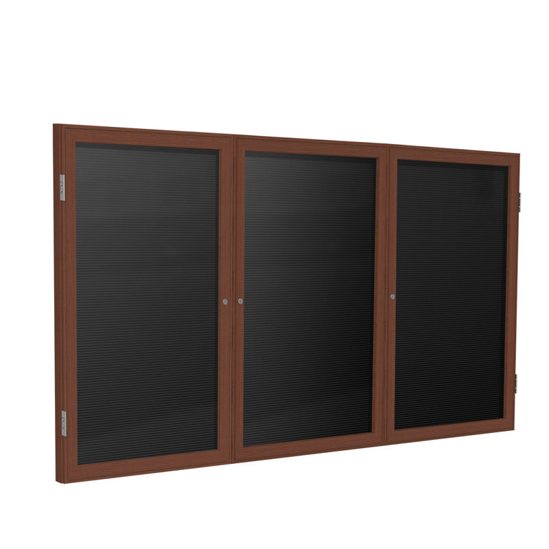 Plaque d’armoire fermée, Noir, H 48 po x l 72 po x P 2,25 po, Noyer