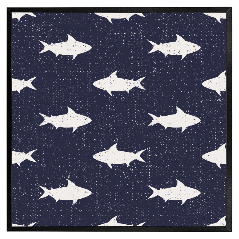 Perse Fish - Single Picture Frame Print, Black Framed, 31cm H x 31cm W x 4cm D