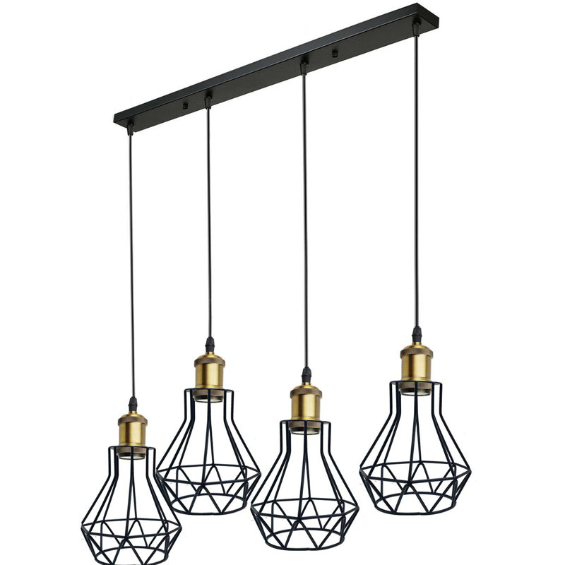 Amarria 4 - Light Black Caged Pendant