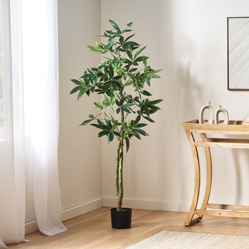 Faux Eucalyptus Tree in Planter, 62.88" H x 31.58" W x 31.58" D