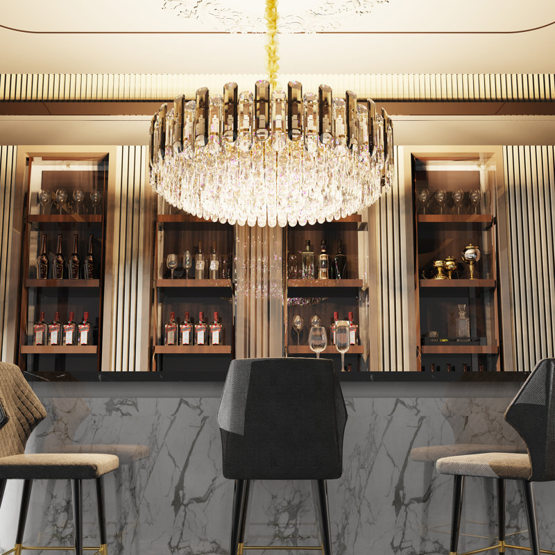 Guerdon 10 - Light Crystal Tiered Chandelier