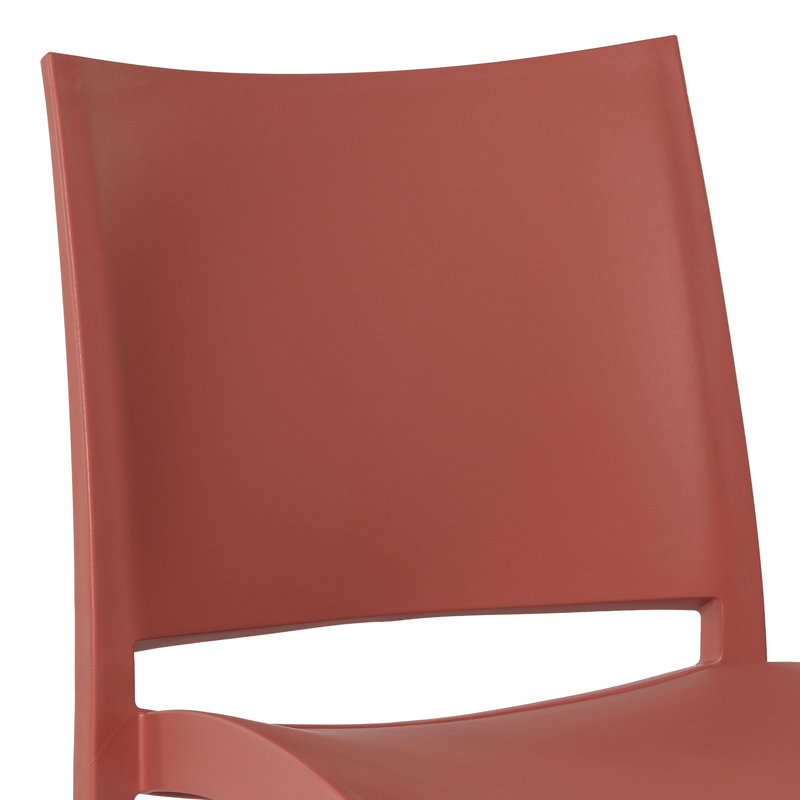 6-Person Outdoor Rectangular Dining Set, Red