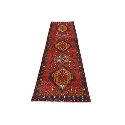 Tapis de couloir unique en laine 3 pi 7 po x 10 pi 5 po Deverl