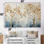 Ensemble de salon art mural arbre doré et bleu Harmony II-107763942-107763940