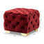 Velvet Tufted Square Solid Colour Cube Ottoman-1018714359
